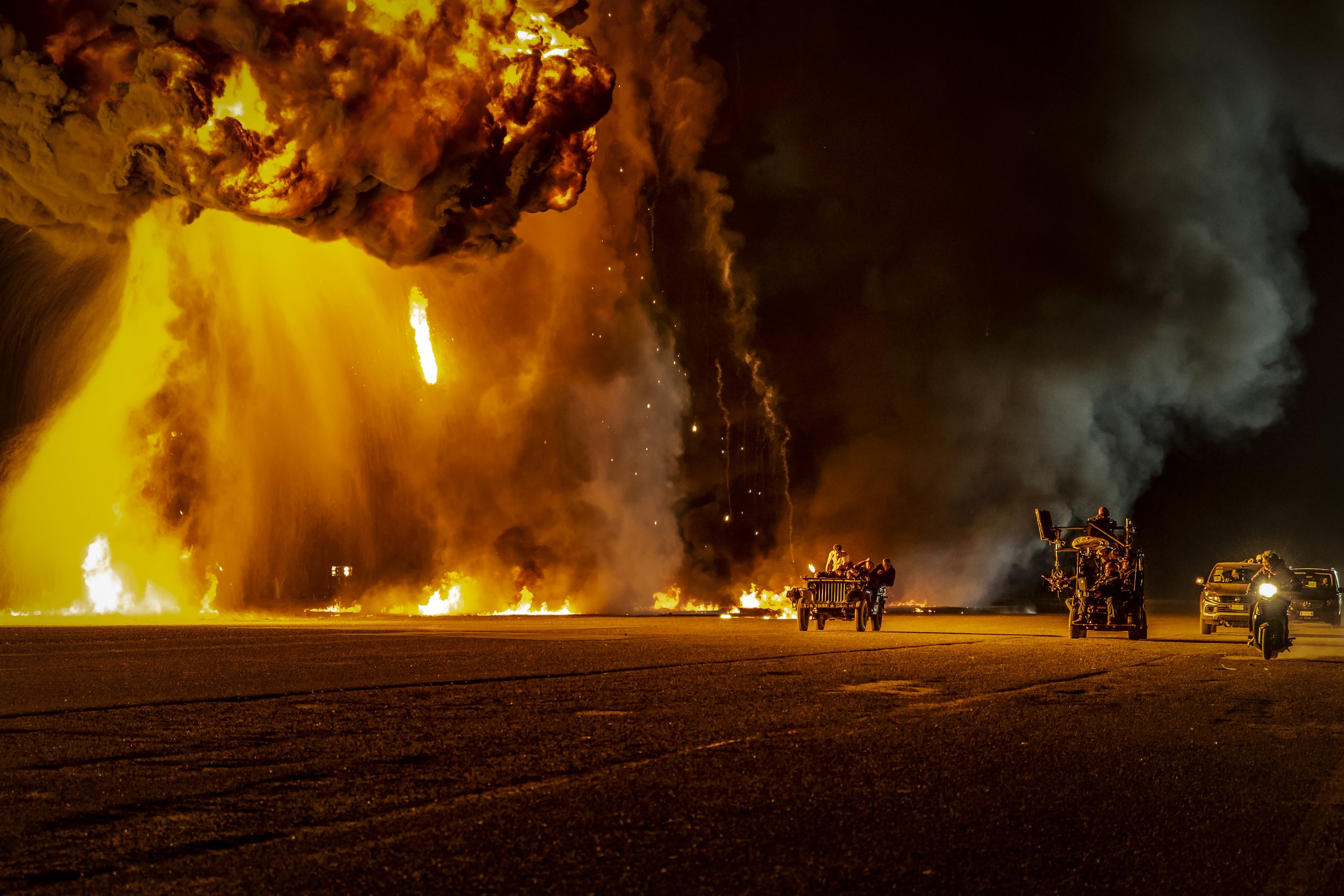 Explosion in Michael Mann's Ferrari movie