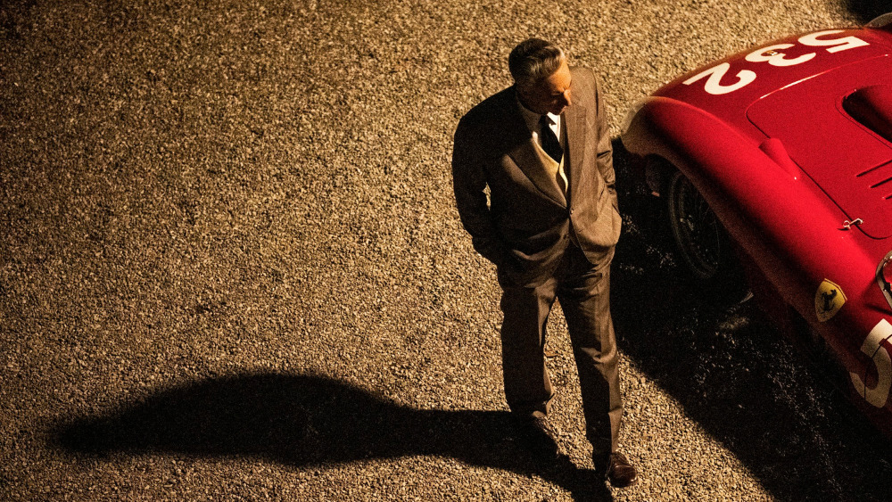 Adam Driver as Enzo Ferrari in Michael Mann's biopic Ferrari