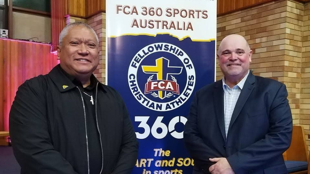 Gary Visitacion and Jim Dayhew from Fellowship of Christian Athletes